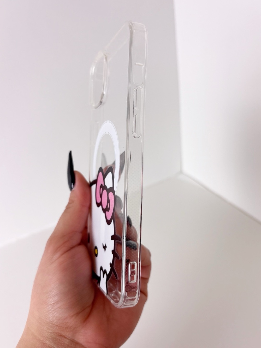 NWT Sanrio Hello Kitty Cartoon With Clear White Magsafe Case iPhone 15 plus - Picture 5 of 6